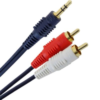 کابل صدا 1 به 2 اسپیکر کامپیوتر (Audio cable (AUX TO AV