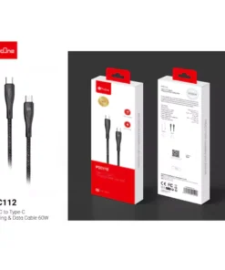 کابل تبدیل TYPE-C به TYPE-C پرووان مدل 60W-PCC112 طول 1 متر